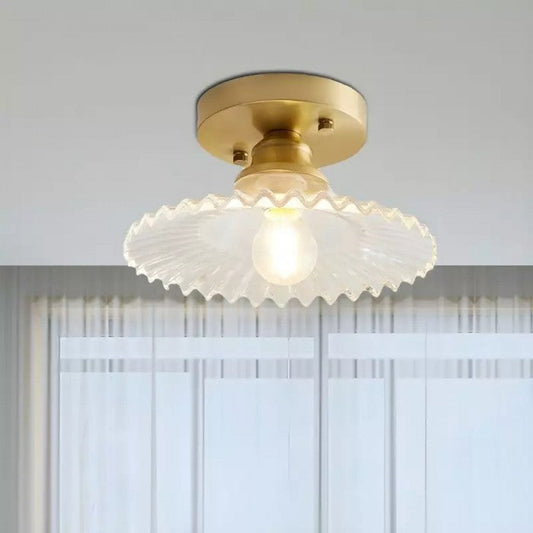 Yani – Lampe nordique vintage en laiton et verre