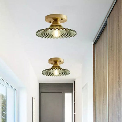 Yani – Lampe nordique vintage en laiton et verre