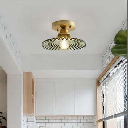 Yani – Lampe nordique vintage en laiton et verre