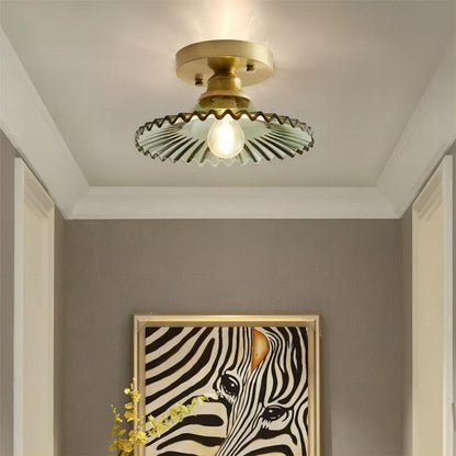 Yani – Lampe nordique vintage en laiton et verre