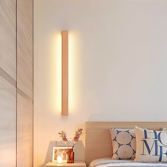 Clyde – Longue Applique Murale dans un Style Simple en Bois