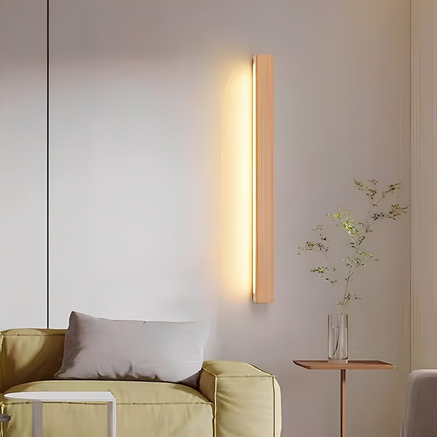Clyde – Longue Applique Murale dans un Style Simple en Bois