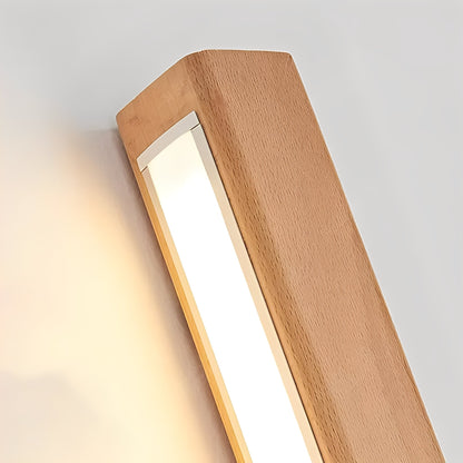 Clyde – Longue Applique Murale dans un Style Simple en Bois