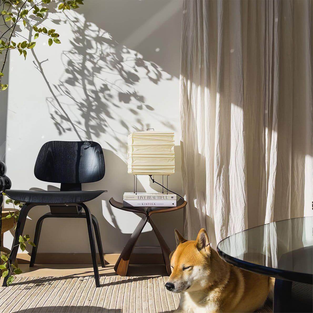 Airi – Lampadaire en papier de riz japonais