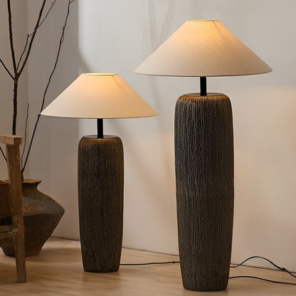 Winnie – Lampe sur pied rustique en bois avec charme vintage