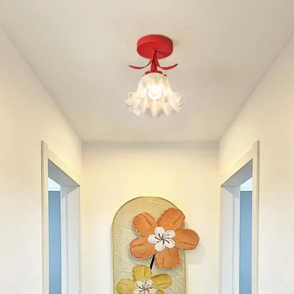 MiniTiffani – Petit plafonnier floral de style Tiffany français