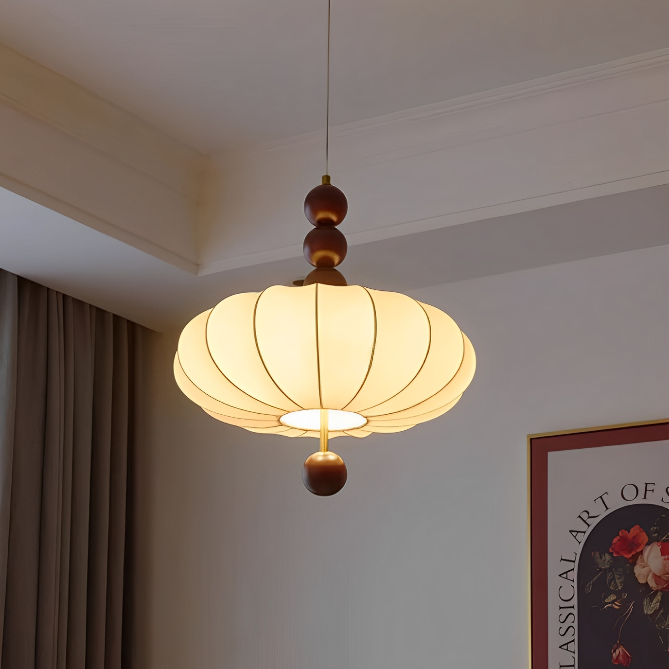 Miro – Lustre rétro avec boules de verre pour chambre & salon