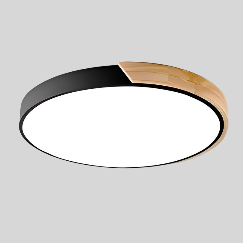 NordMacaron – Plafonnier en bois rond au style scandinave doux