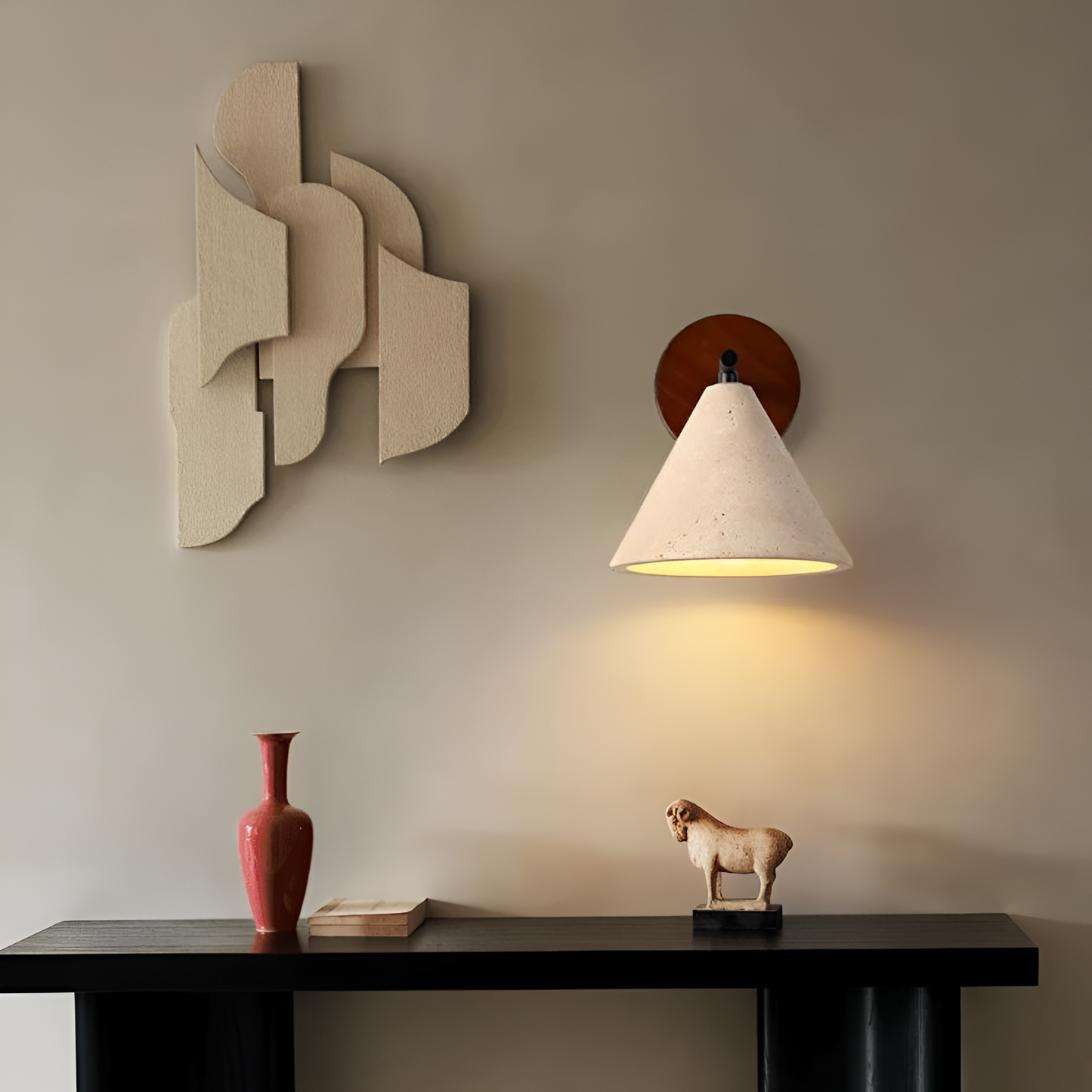 Erwin – Applique Murale en Pierre Jaune Antique