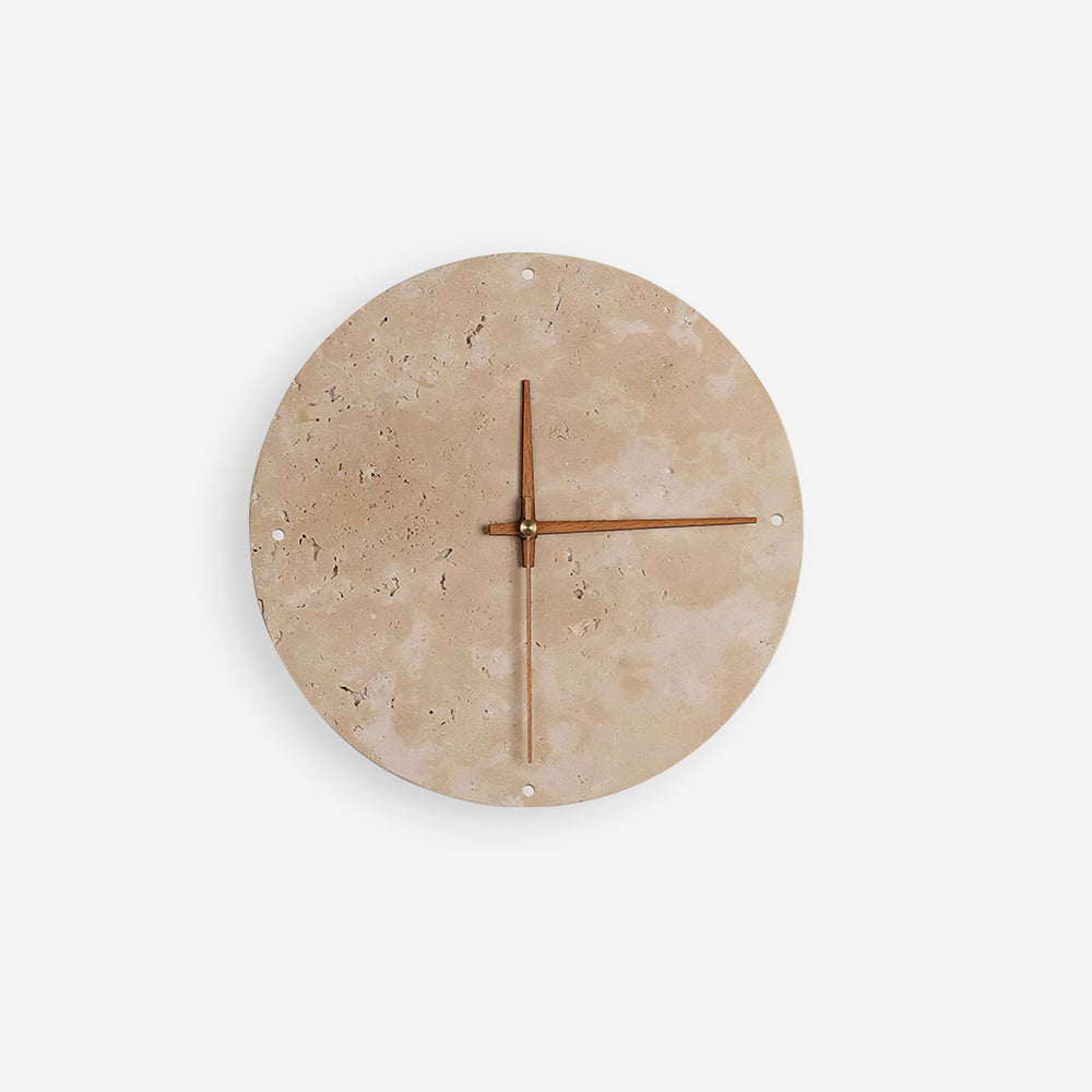 Elin – Applique murale avec horloge en travertin