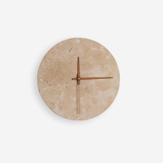 Elin – Applique murale avec horloge en travertin