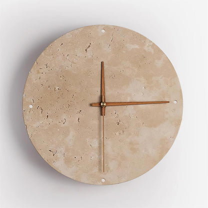 Elin – Applique murale avec horloge en travertin