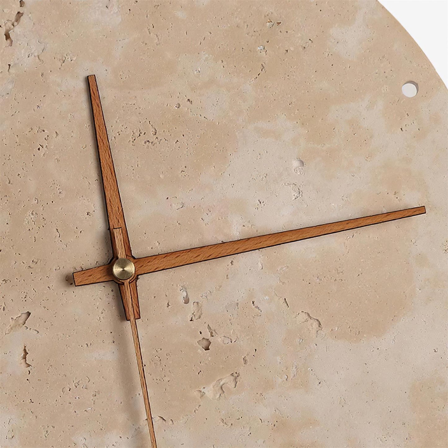 Elin – Applique murale avec horloge en travertin