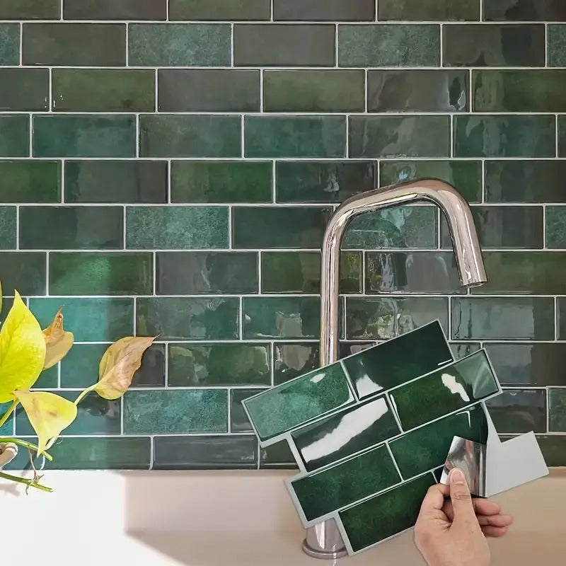 Sienne – Autocollants muraux en époxy 3D style carrelage