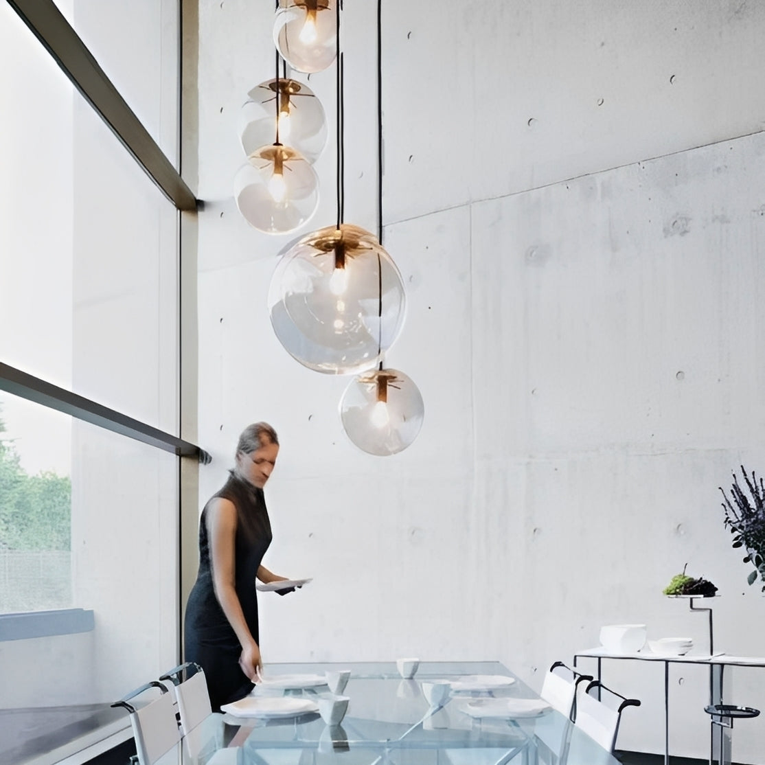 Brent – Suspension en verre postmoderne nordique