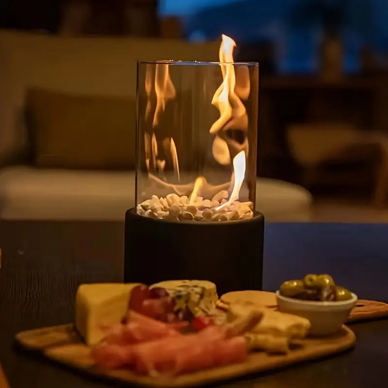 Neris – Cheminée en verre portable