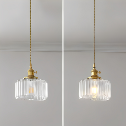 Frieda – Suspension classique en métal et verre
