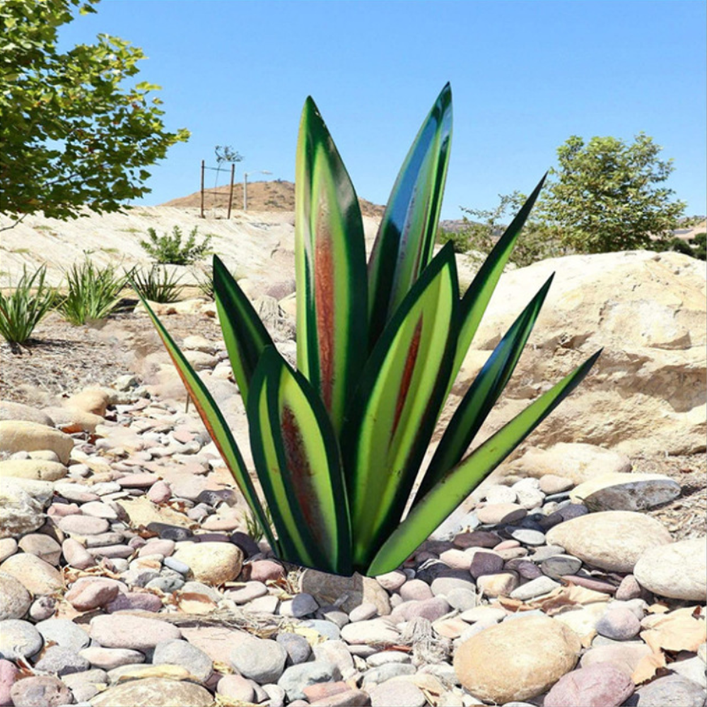 Marvida – Sculpture Feuille en Métal-Tequila