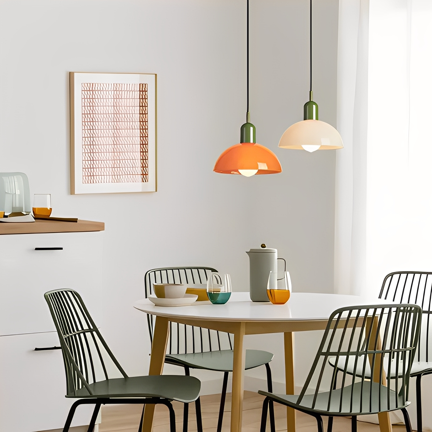 Marisa – Lustre ancien en verre Bauhaus