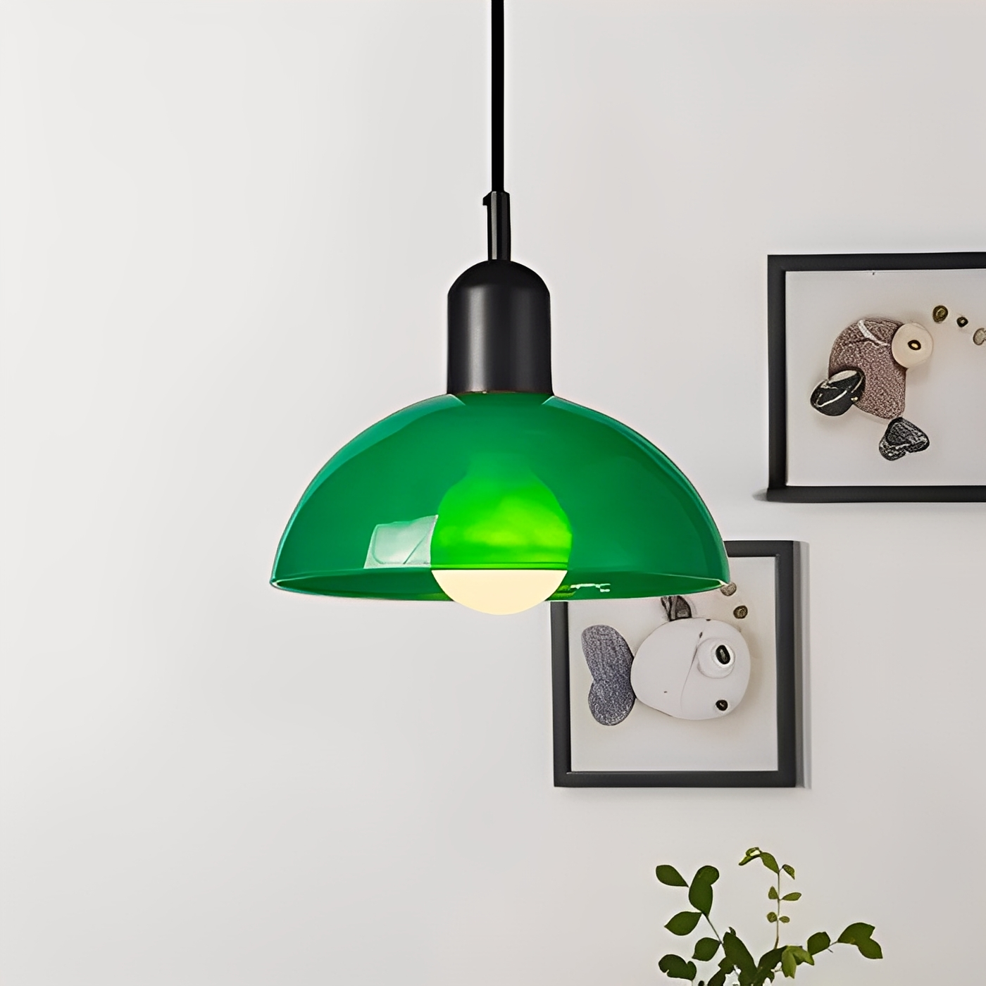 Marisa – Lustre ancien en verre Bauhaus