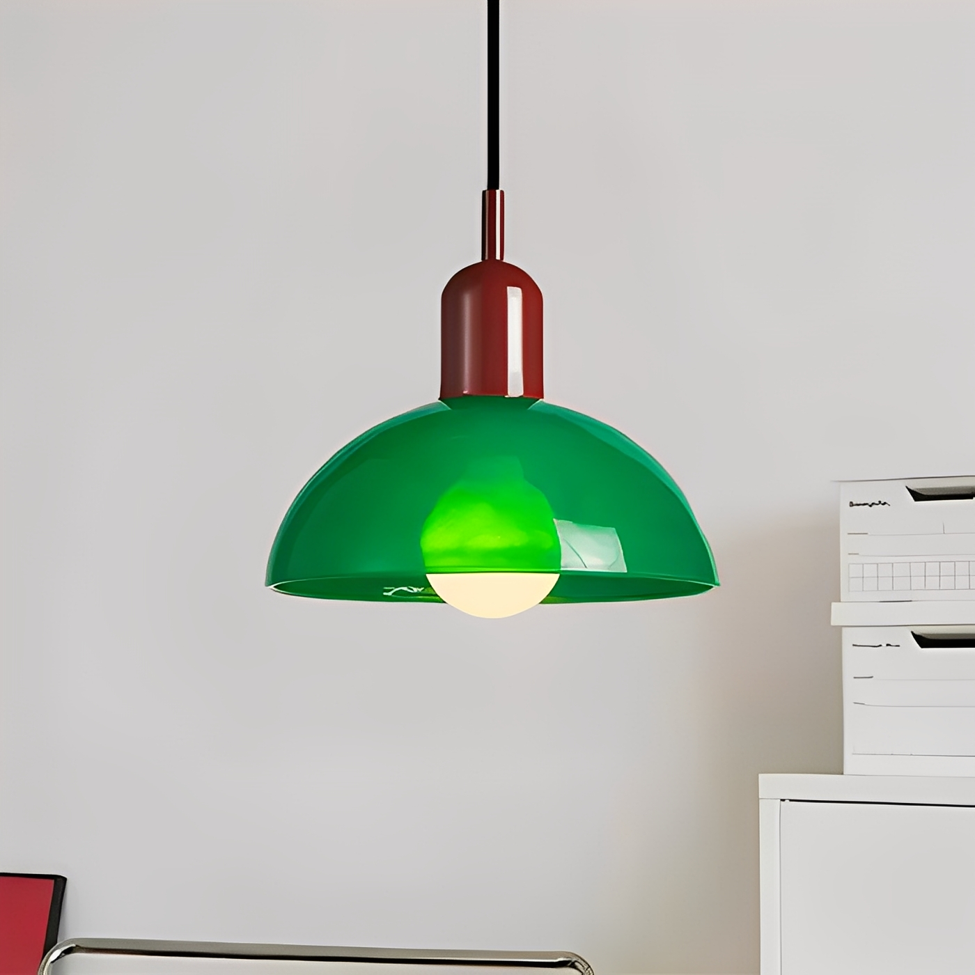 Marisa – Lustre ancien en verre Bauhaus