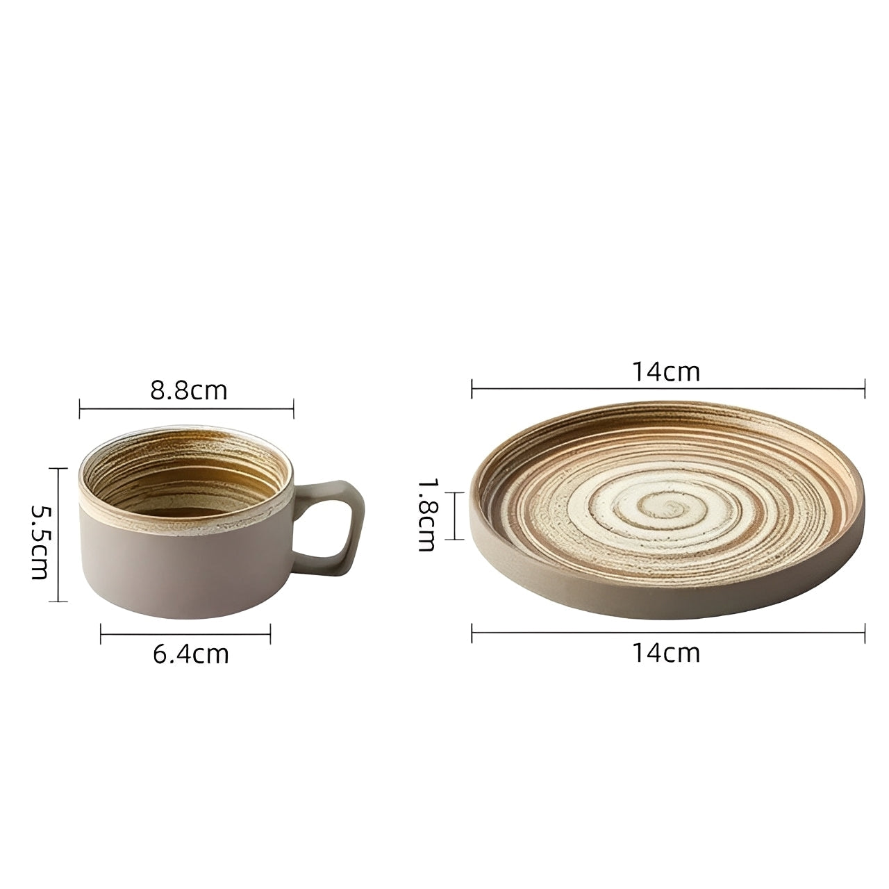 Felipe – Tasse à café en grès élégante