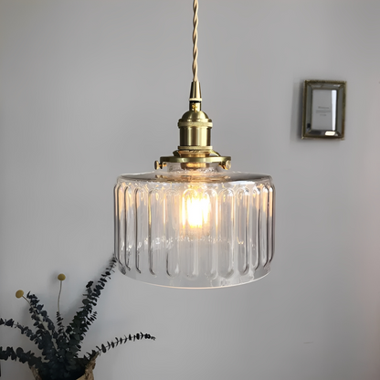 Frieda – Suspension classique en métal et verre