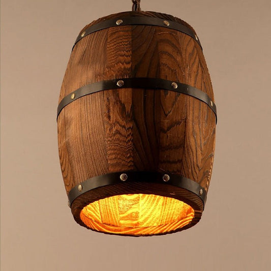 Ravon – Pendule en bois naturel tonneau de vin