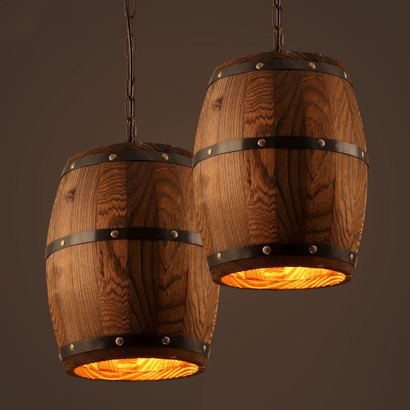 Ravon – Pendule en bois naturel tonneau de vin