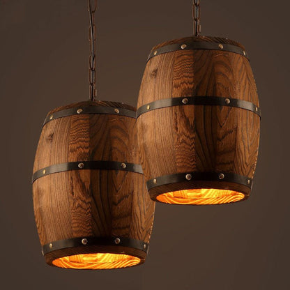 Ravon – Pendule en bois naturel tonneau de vin