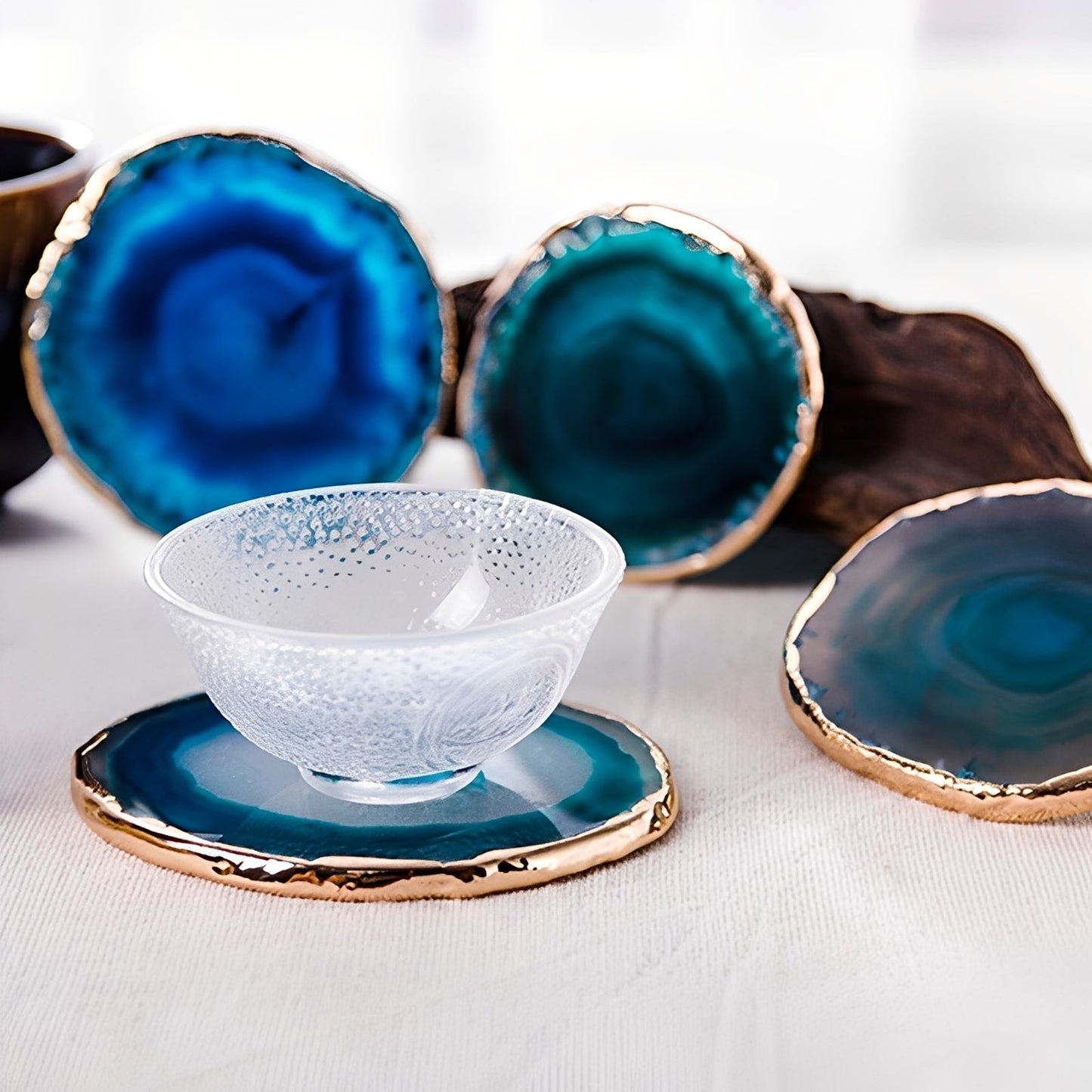 Lin – Sous-verres en agate