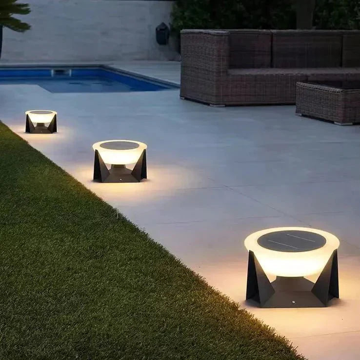 Niva – Lampe de poteau en acier inoxydable à énergie solaire