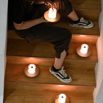 LumaGlow – Bougie LED élégante avec contrôle par induction et lumière sans flamme
