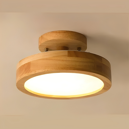 Airi – Lampe de plafond ronde en bois
