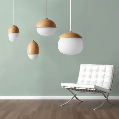 Castanea – Lampe suspendue en verre nordique