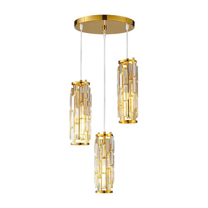 Seraphina – Suspension Créative en Fer, Cristal et Verre