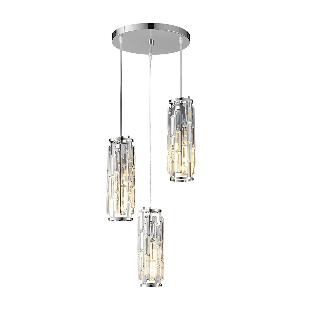 Seraphina – Suspension Créative en Fer, Cristal et Verre