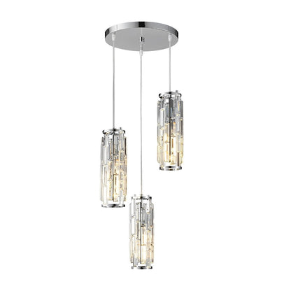 Seraphina – Suspension Créative en Fer, Cristal et Verre