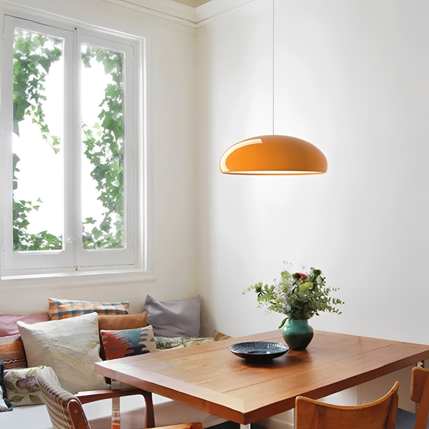Soren – Suspension moderne orange pour restaurant