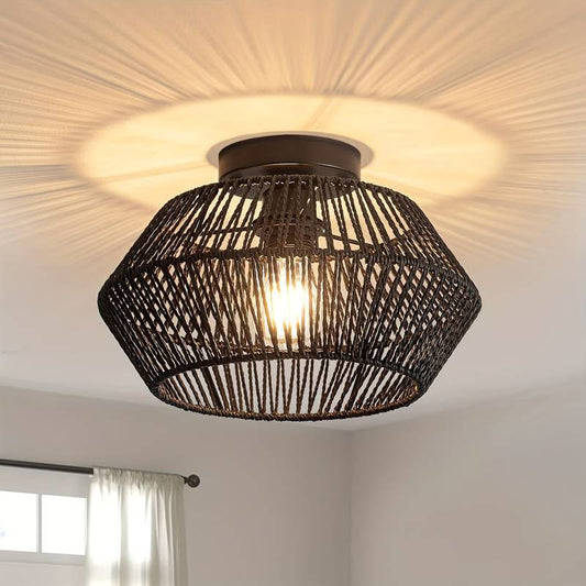 Lustre BohoLoom – Tissage bohème pour ambiance chaleureuse