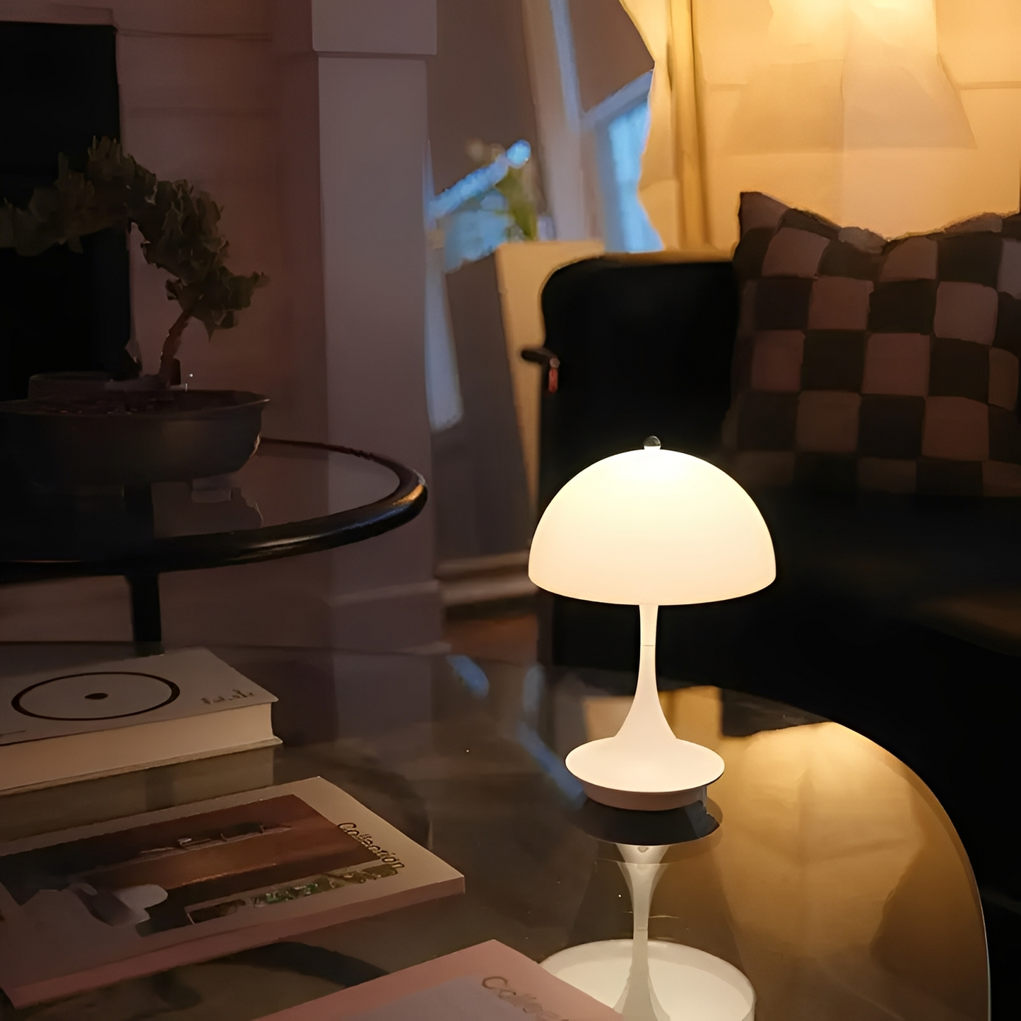 Mimi – Lampe de table champignon rechargeable avec fonction tactile