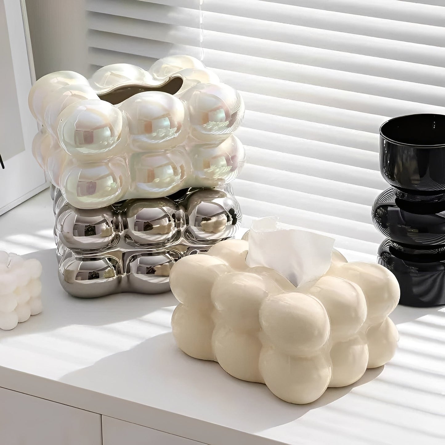 Reiko – Élégante boîte à mouchoirs en céramique