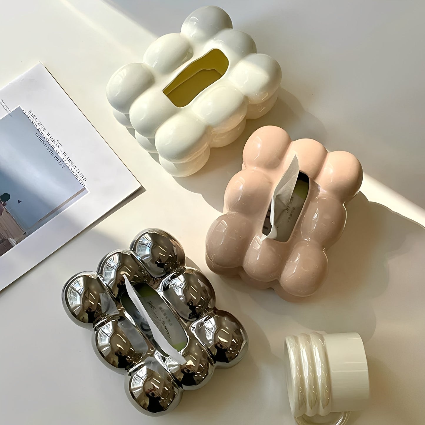 Reiko – Élégante boîte à mouchoirs en céramique