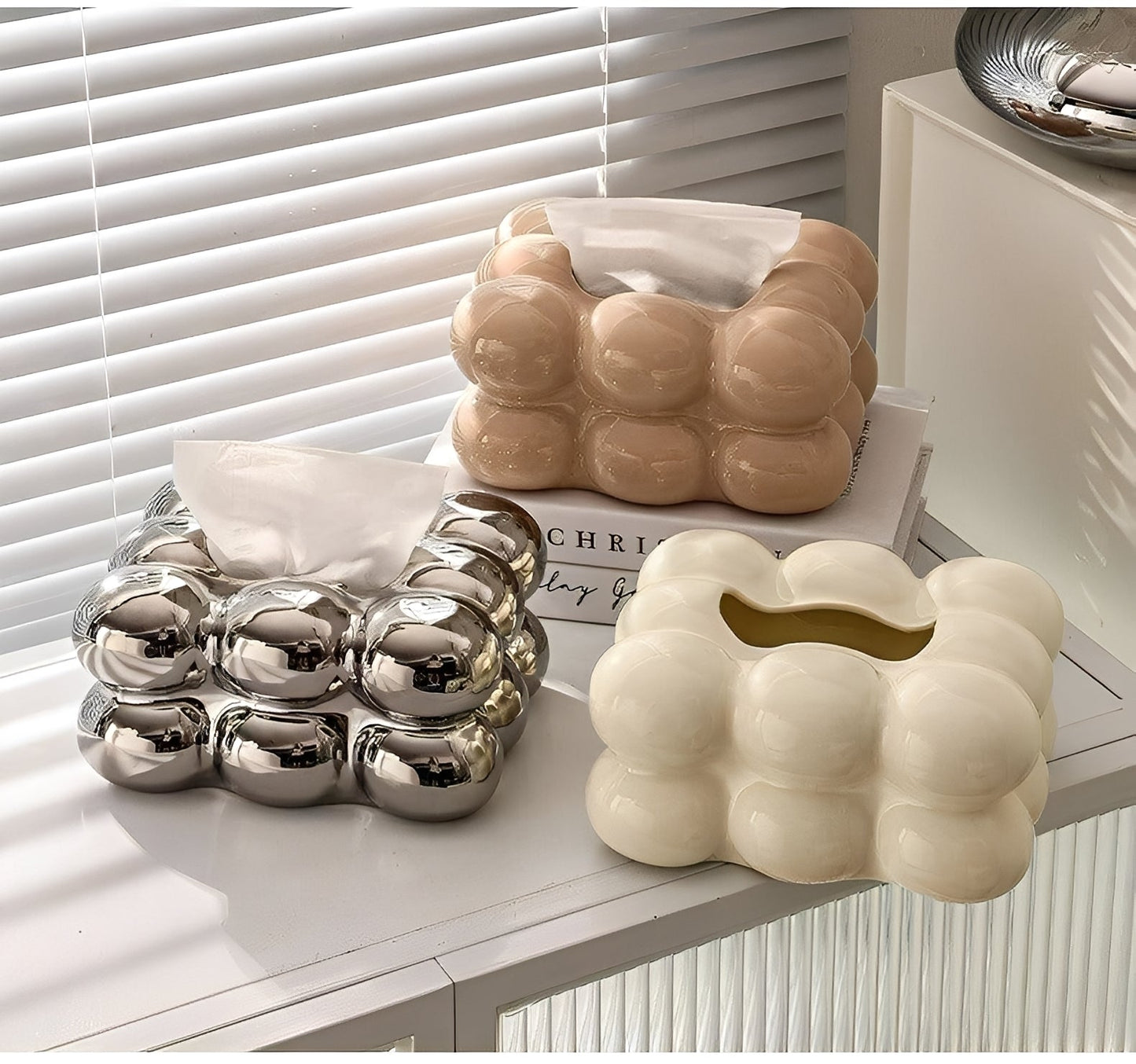 Reiko – Élégante boîte à mouchoirs en céramique