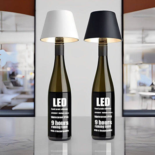 Mina – Lampe de table rechargeable bouteille de vin