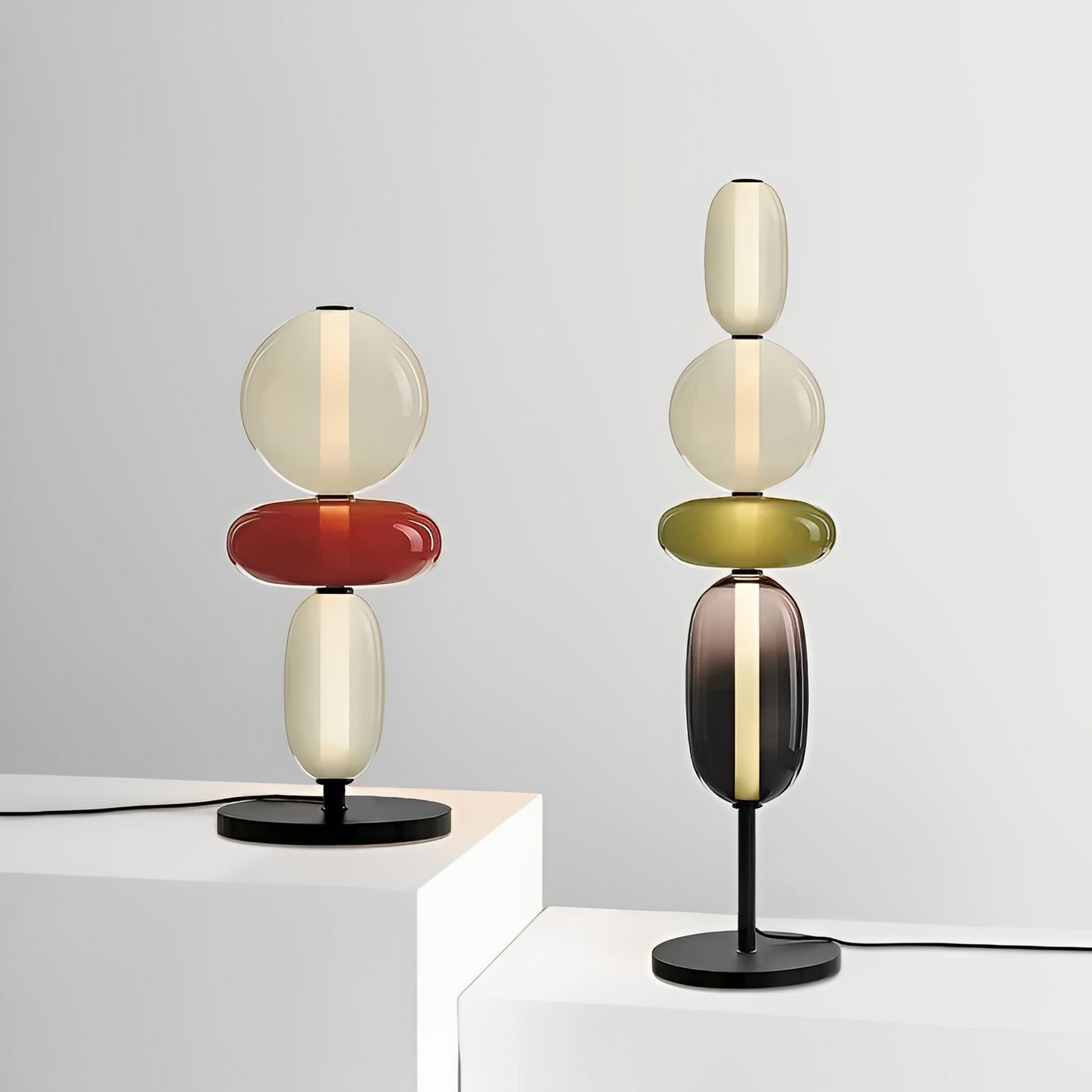 PrismGlow – Lampe en verre colorée avec jeux de lumière fascinants