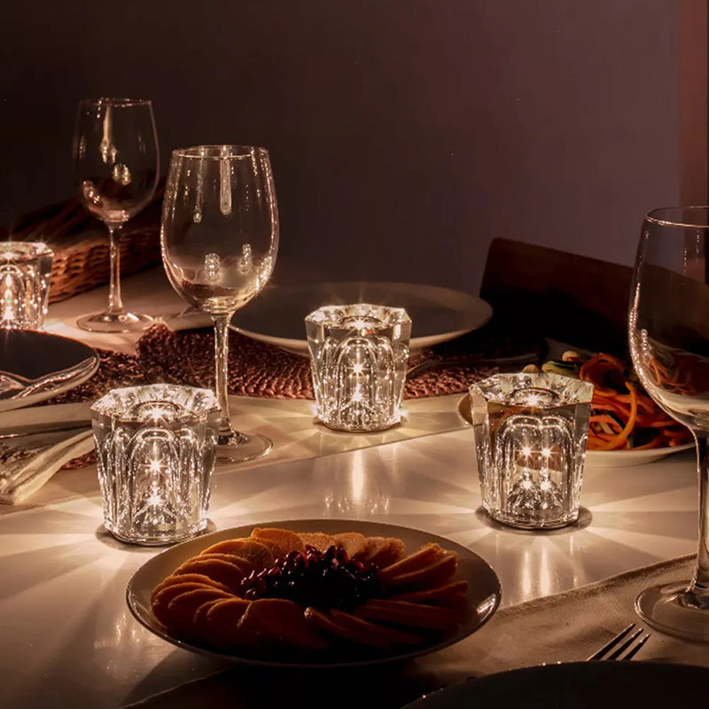 Aurelia – Lampe de table en cristal sans fil avec technologie LED