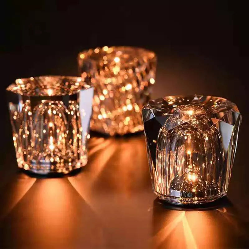 Aurelia – Lampe de table en cristal sans fil avec technologie LED
