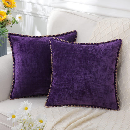 Audrey – Housse de coussin en chenille pour accents déco luxueux