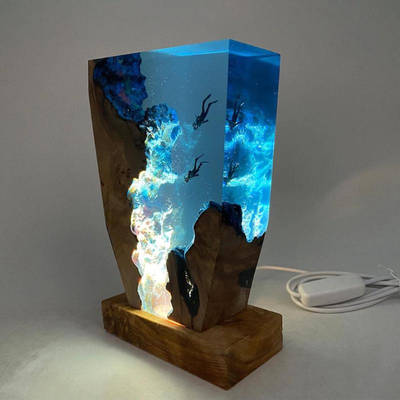 Aqualis – Lampe de table design karst océan pour moments marins élégants